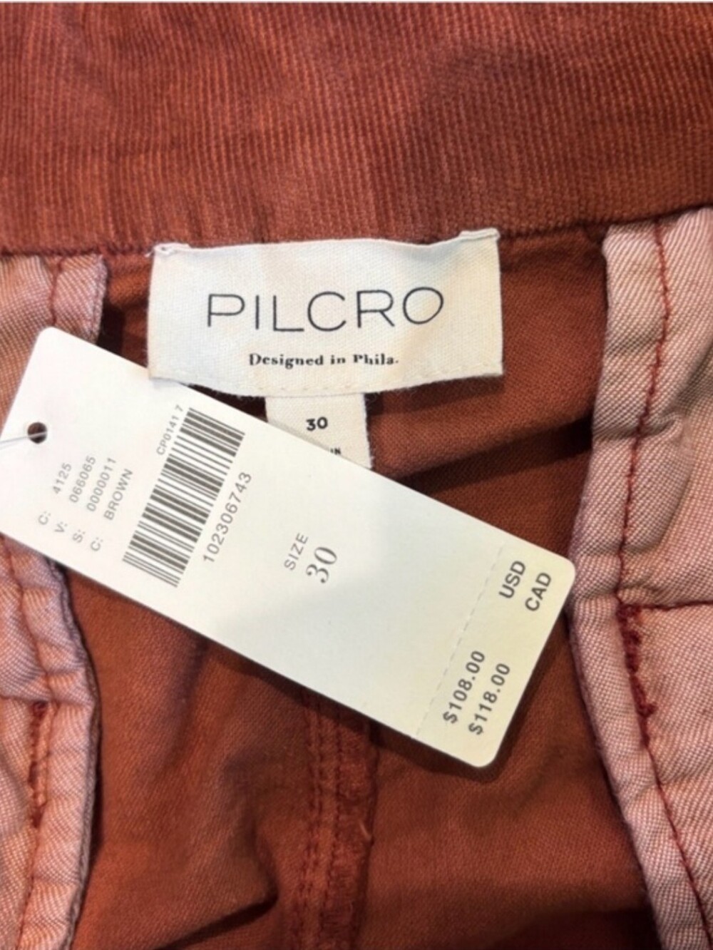Pilcro Corduroy Pleated Skirty Shorts Sz 30 MSRP $108 NWT - Picture 4 of 10